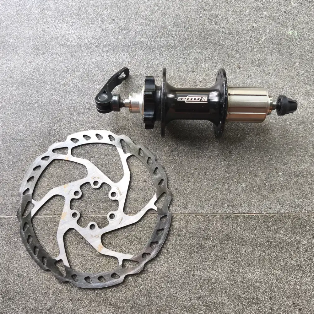 freehub pro 32H bearing non jangkrik hub belakang & rotor syte seken