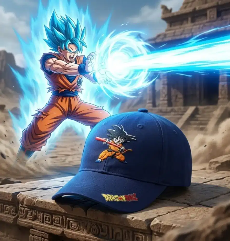 Topi Dragon Ball Original Second Warna Navy Pekat