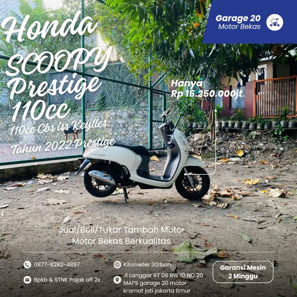 Honda Scoopy Prestige 110cc Cbs Iss Esp Fi Tahun 2022