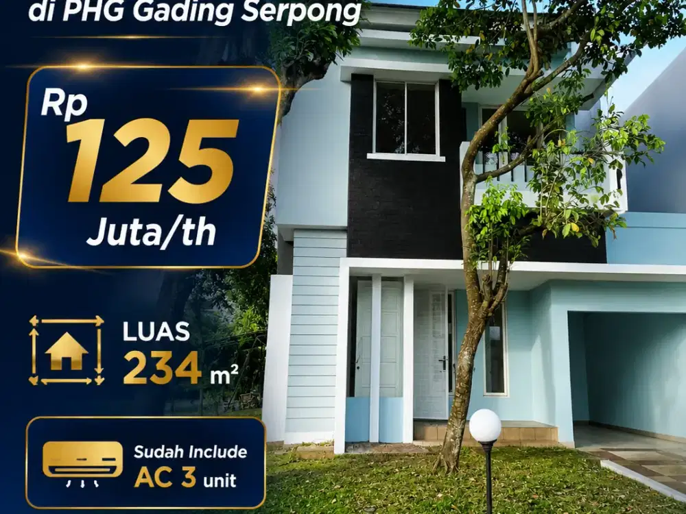 DISEWAKAN Rumah Hook Cantik di PHG Gading Serpong