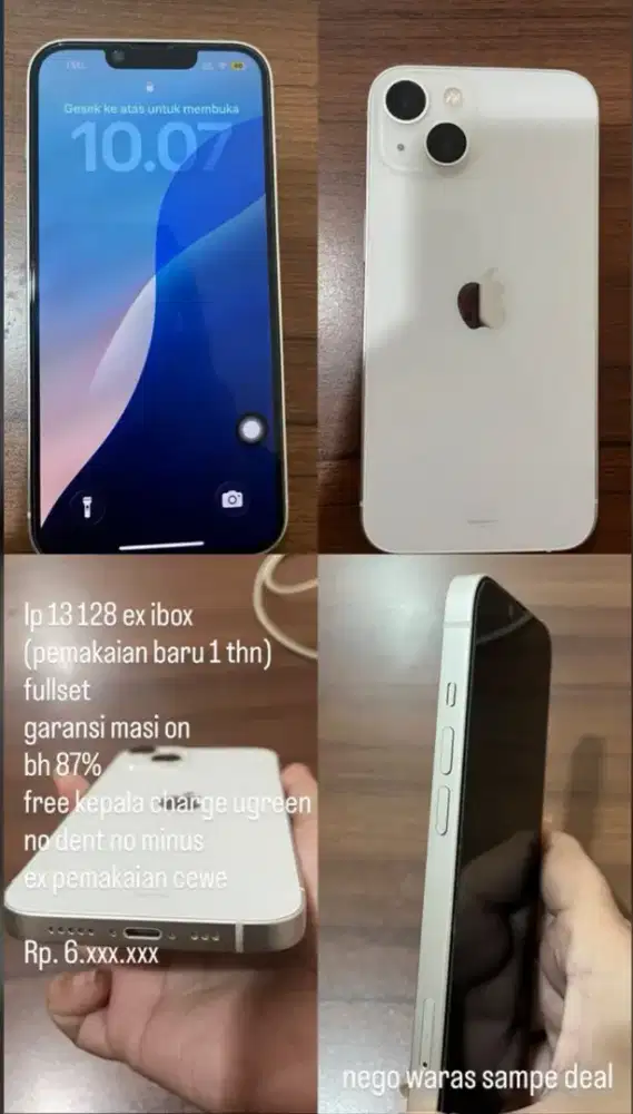 iPhone 13 iBox / 128 pemakaian baru 1 tahun