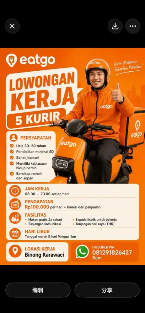 Rider keliling jual kopi dan nasi goreng
