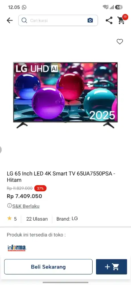 Promo tv 65 lg gratis cicilan sampai 2 bulan