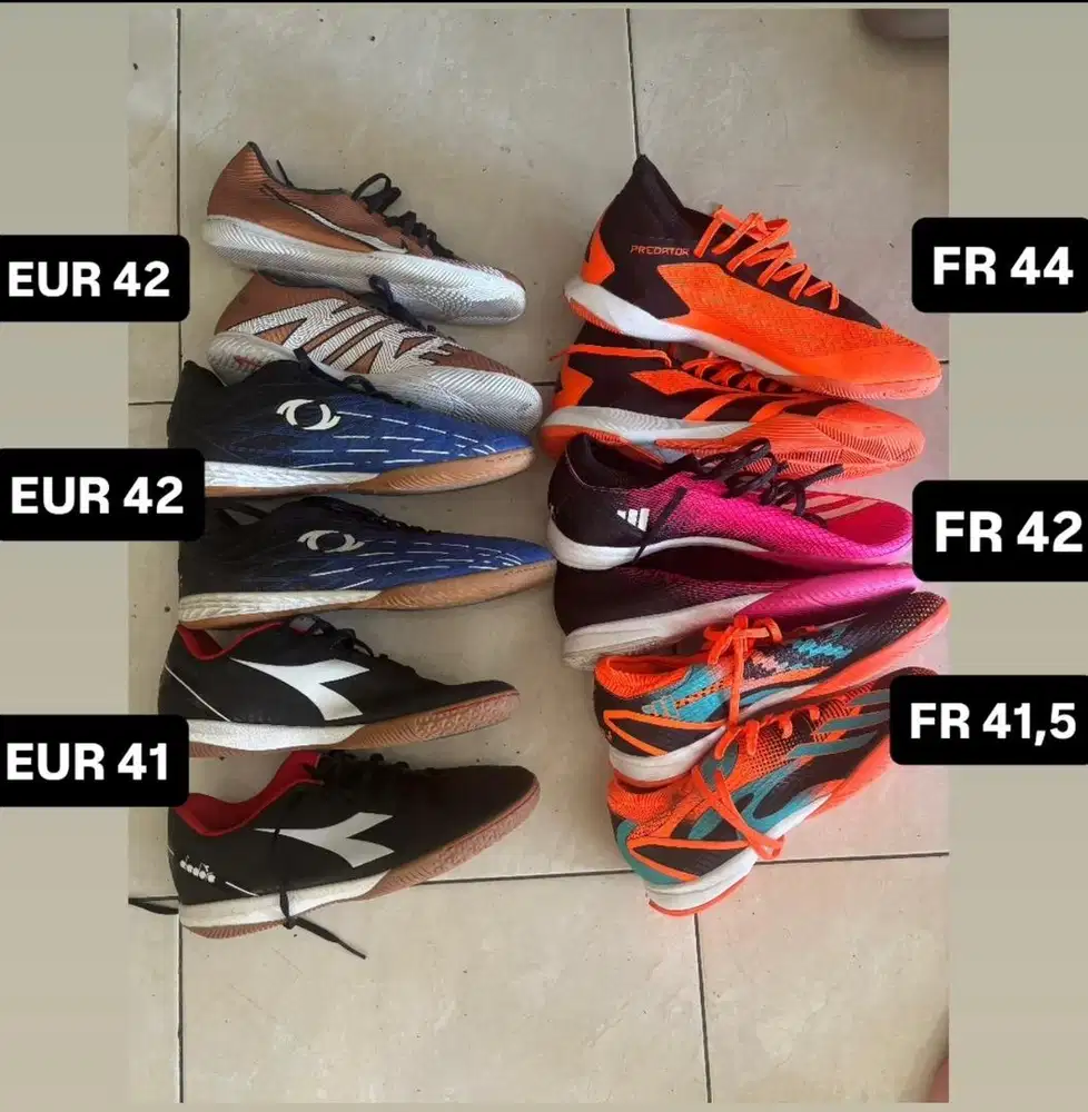 SEPATU FUTSAL ORIGINAL KONDISI BAGUS DAN EDISI BORONG