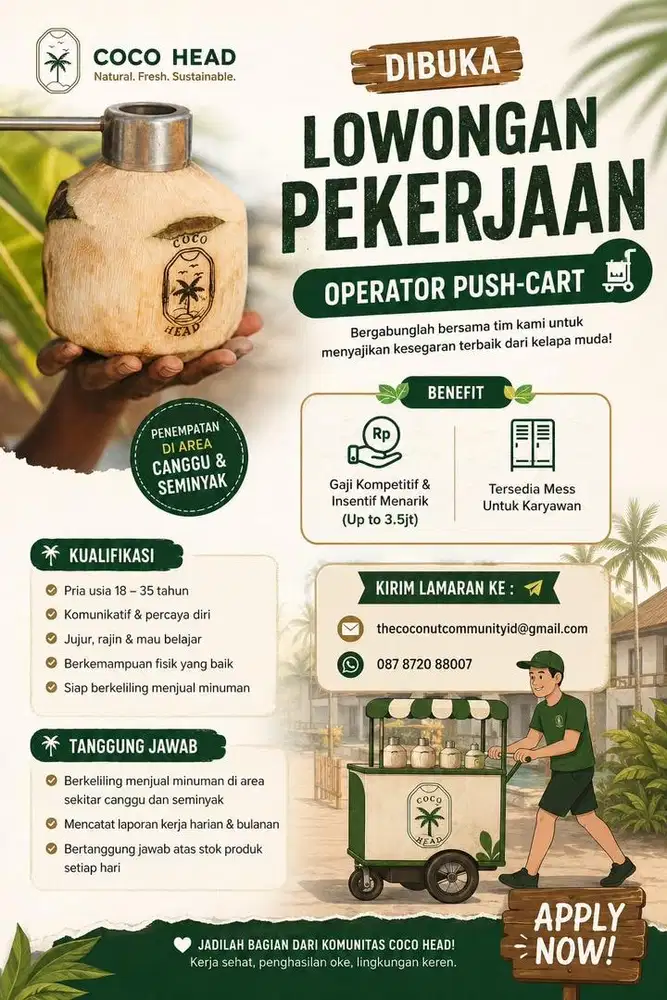DIBUTUHKAN SEGERA, SPB BERJUALAN MINUMAN