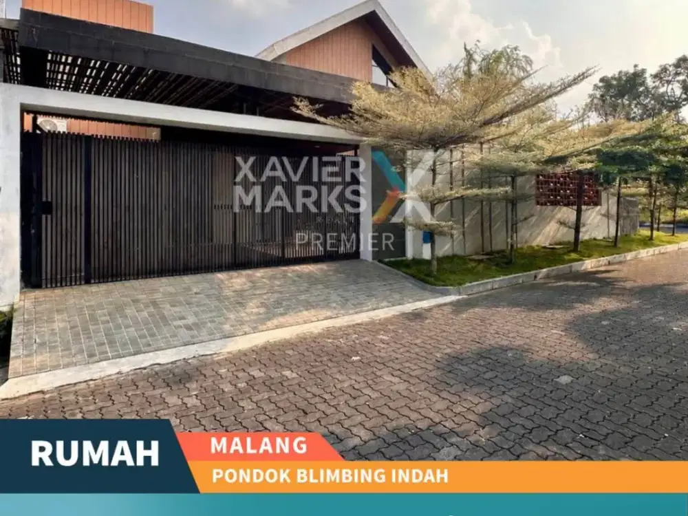 Properti Langka Rumah Hook Tropis dengan Swimming Pool di Araya Malang