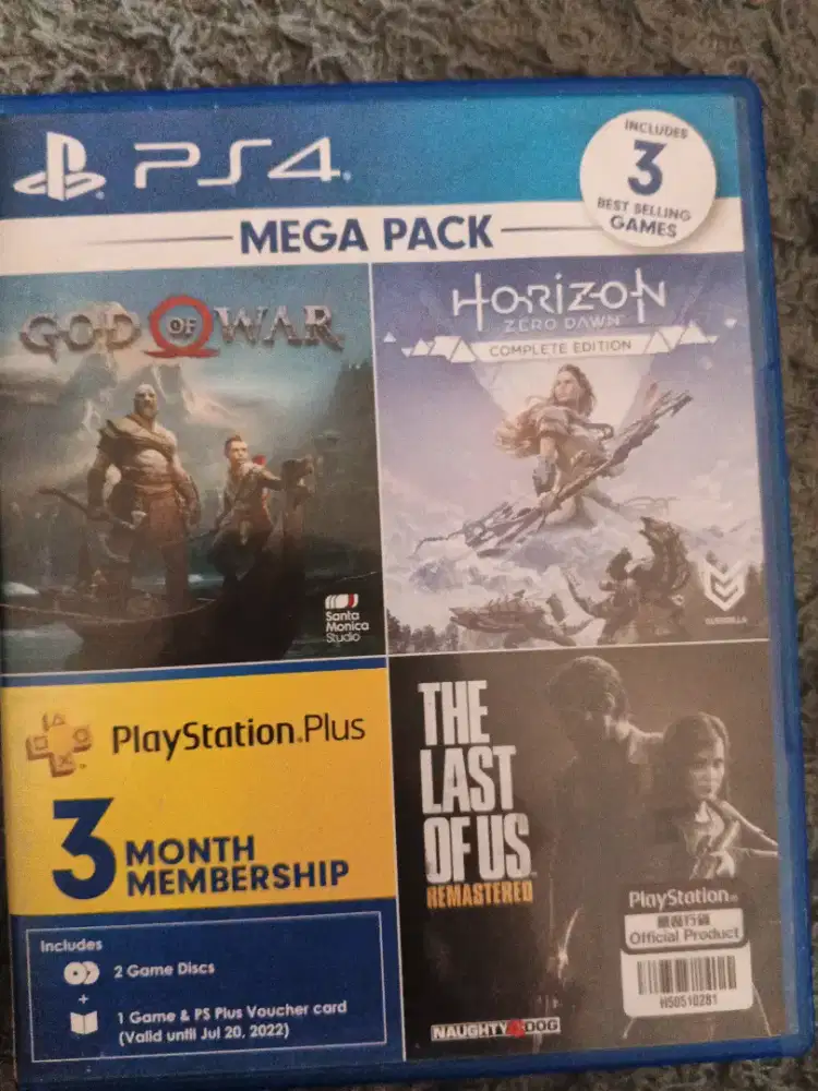 BD ps4 God of War 4 dan Horizon Zero Dawn Mega pack