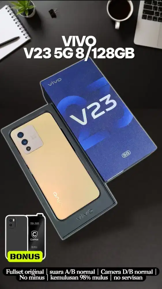 Vivo v23 5G ram 8/128GB mulus fullset