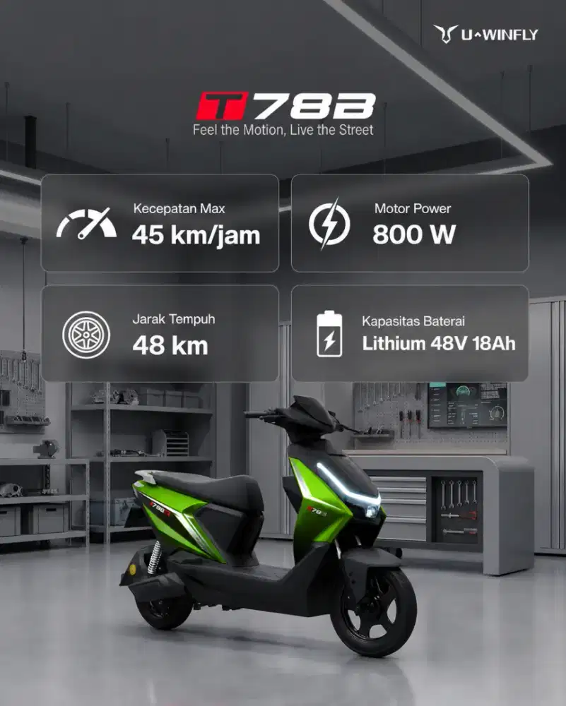 Sepeda Listrik Uwinfly T78B Like New