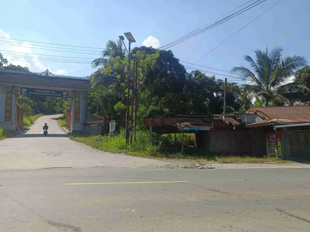 Jual Tanah Pinggir Jalan Strategis Hook Depan Gerbang Masuk Desa Budaya Pampang
