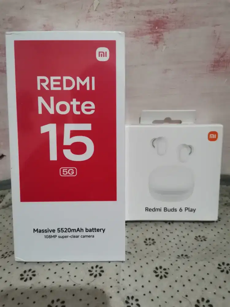 Baru segel box Redmi Note 15 5G Bonus Earbuds