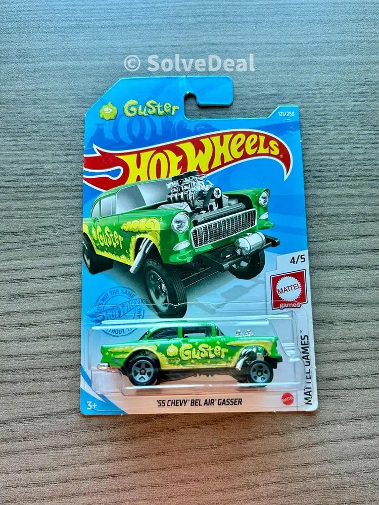 Hot Wheels 55 Chevy Bel Air Gasser Guster 2021 Green Koleksi Hotwheels
