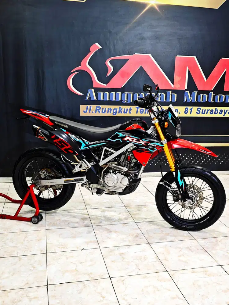 Kawasaki KLX 150 BF EXTREME Red TH 2018 odo 9rb surat lengkap ok