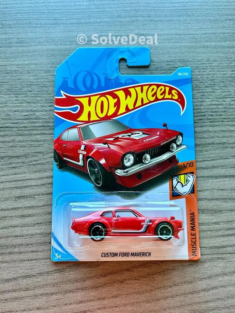 Hot Wheels Custom Ford Maverick 2019 Gloss Red Koleksi Hotwheels