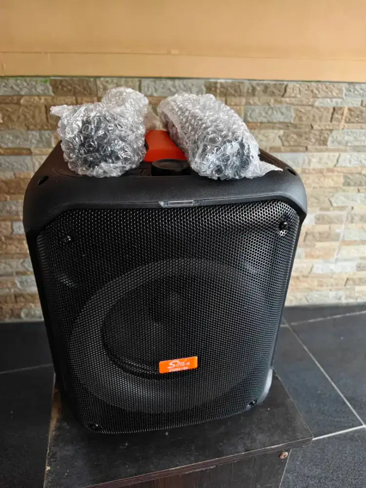 Maiket Party Speaker 8 Inch ZQS 8180 Dua Microphone