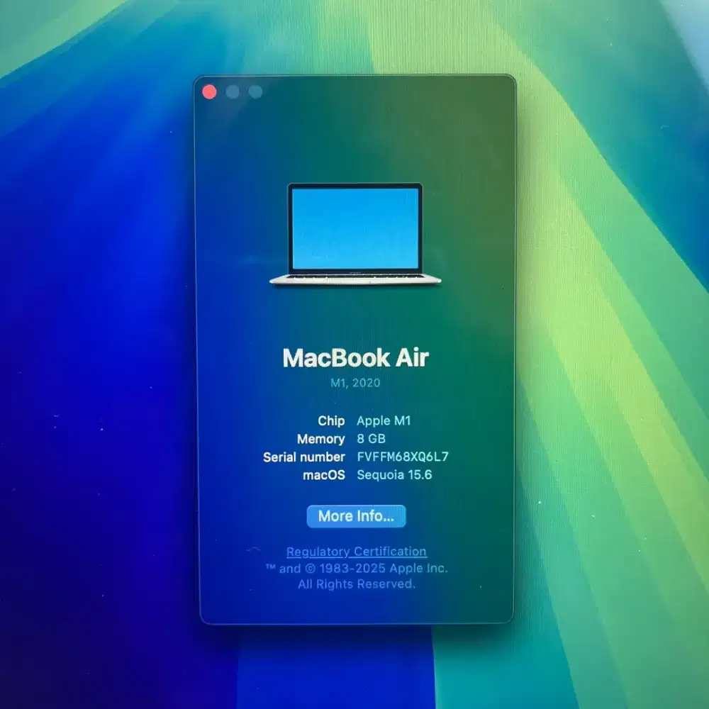 Macbook Air M1 Ram 8 Ssd 256 Layar 13 inch grey minus touch id off