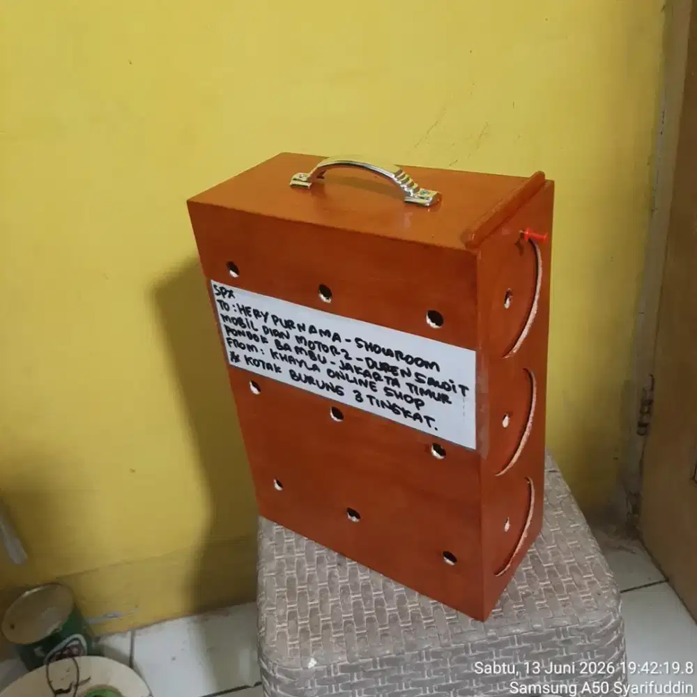 Kotak buat bawa Burung 3Tingkat kokoh dan keren