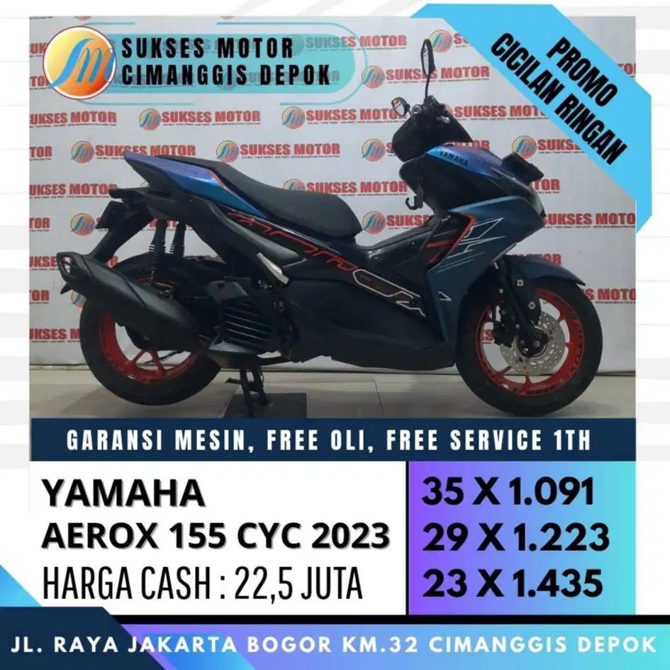 AEROX 155 CYBERCITY 2023 TERMURAH CASH/KREDIT DP 900 CICILAN RINGAN