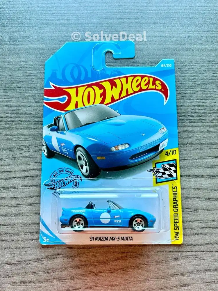 Hot Wheels 91 Mazda MX-5 Miata 2019 Blue Koleksi Hotwheels