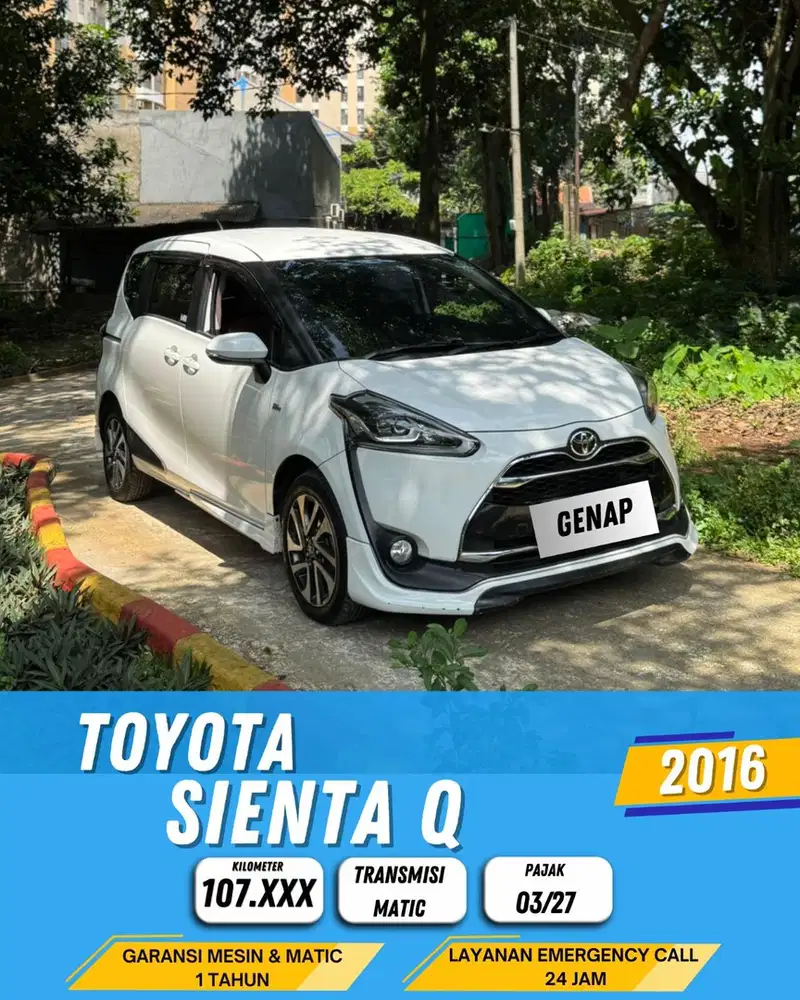 TOYOTA SIENTA Q CVT MATIC 2016 GENAP