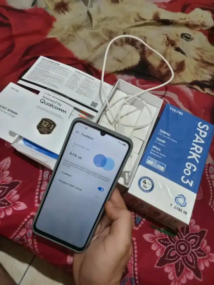 Tecno Spark Go 3 4+4/128 Mulussss Like New