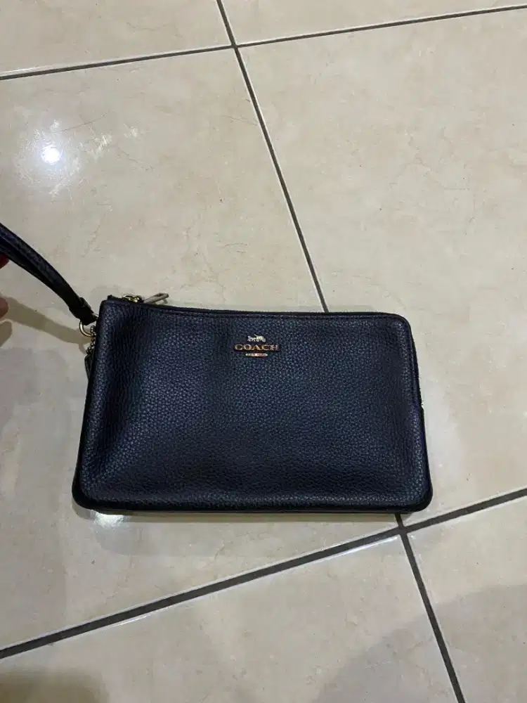 Wrislet coach unisex double zipp original black leather net pricr
