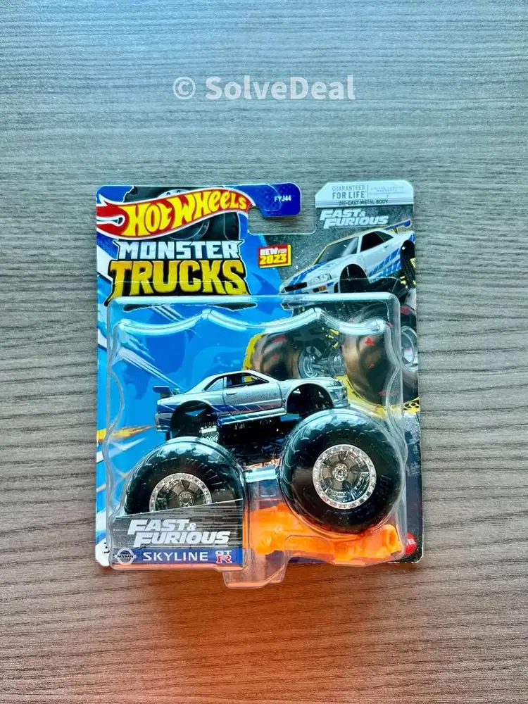 Hot Wheels Monster Trucks Fast Furious Nissan Skyline GTR R34 US Card