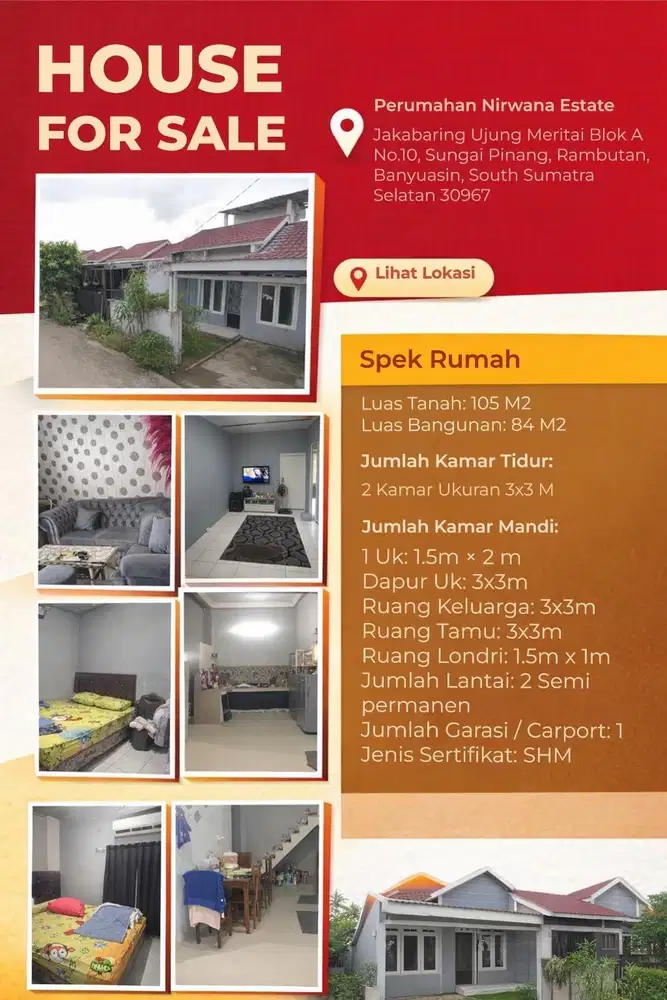 Jual Rumah ukuran 7X15, bangunan 84 Full renovasi 2 lantai