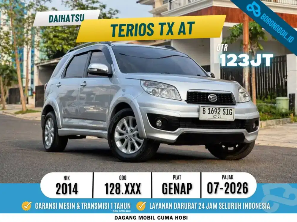 TERMURAH TERIOS TX AT 2014 SIAP PAKAI