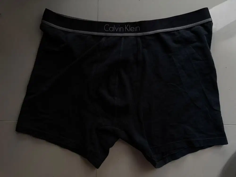 celana dalam boxer Calvin Klein CK hitam (L ke XL), karet aman