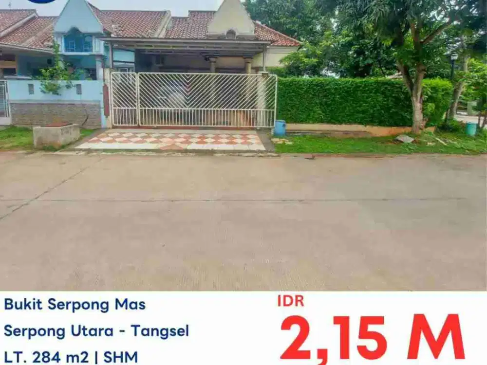 LELANG RUMAH TINGGAL DIPERUMAHAN BUKIT SERPONG MAS TANGERANG SELATAN