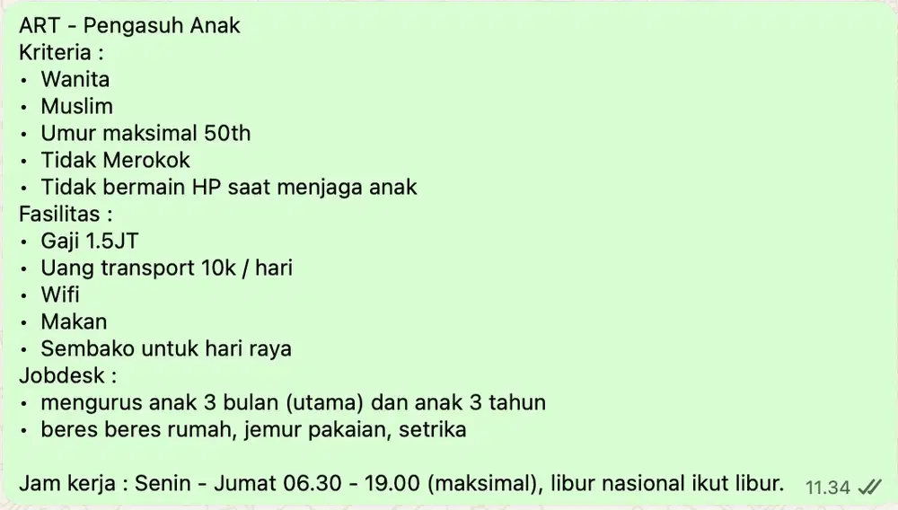 ART - Pengasuh Anak