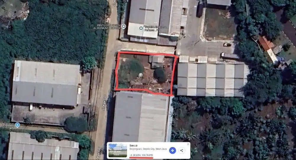 DI JUAL TANAH 1000 METER SIAP BANGUN DI KOMPEL PERGUDANGAN