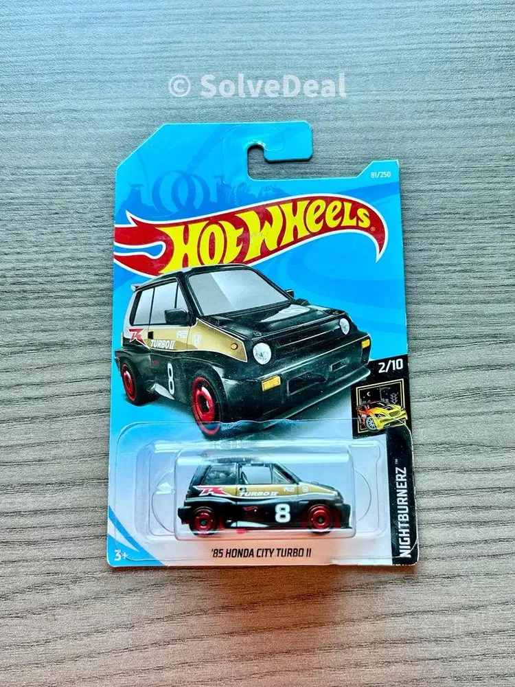 Hot Wheels 85 Honda City Turbo II 2019 Matte Black Koleksi Hotwheels