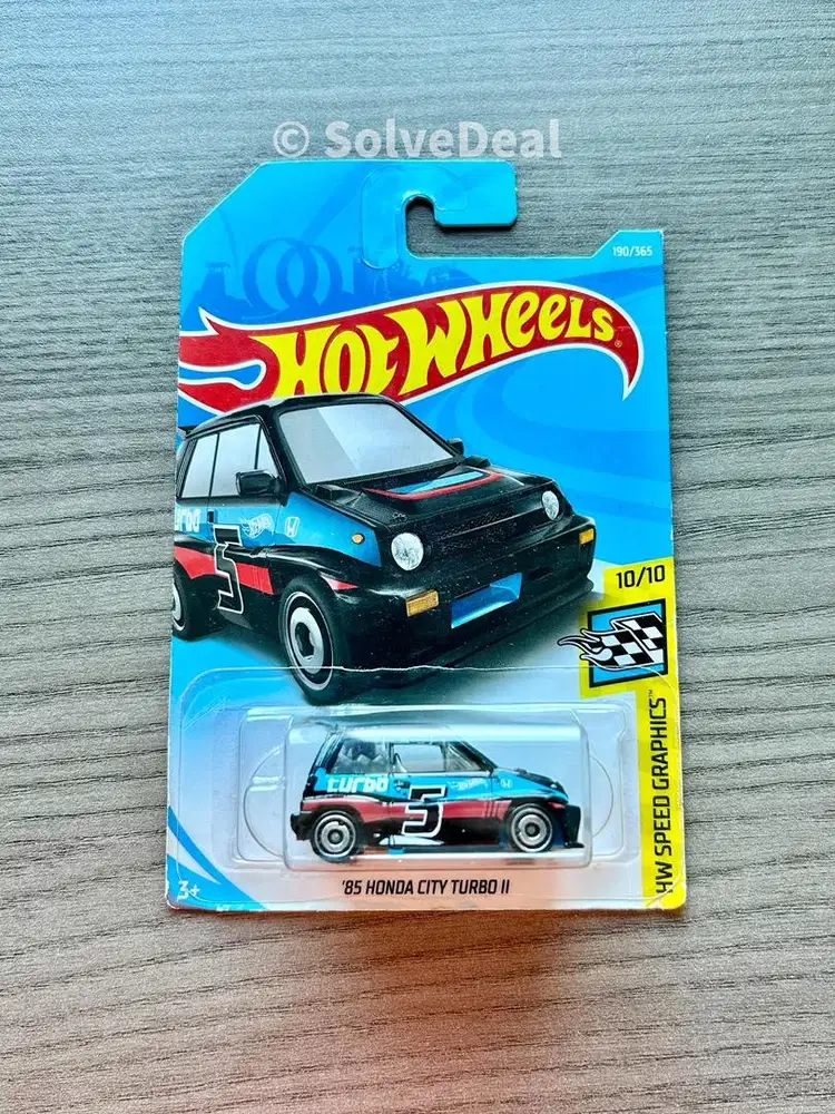 Hot Wheels 85 Honda City Turbo II 2018 Black Koleksi Hotwheels