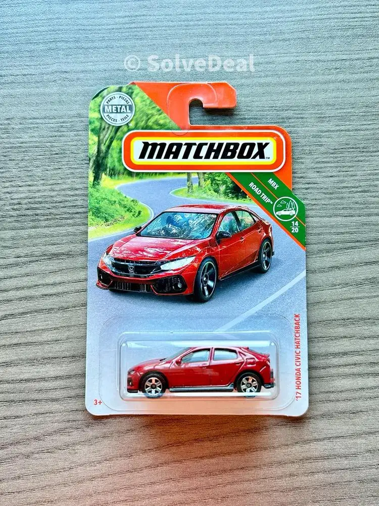 Matchbox 17 Honda Civic Hatchback 2019 Red Koleksi Hotwheels