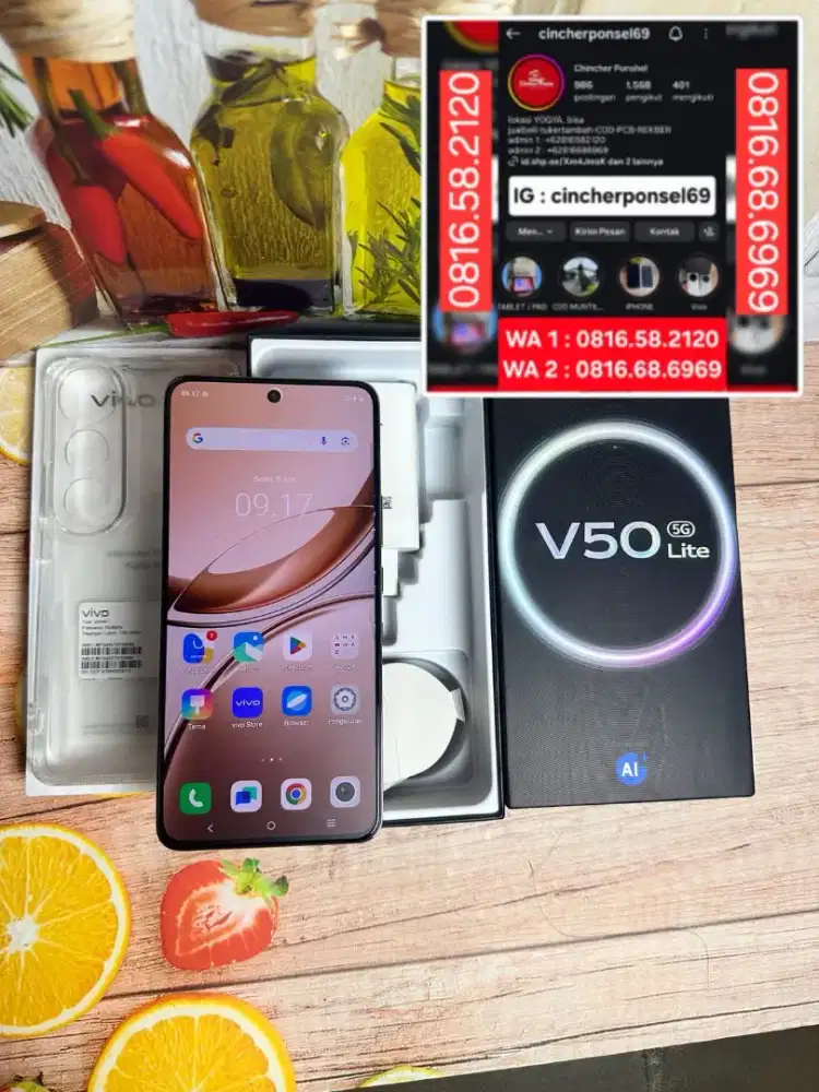 JUAL hp Vivo V50 Lite 8/256 likenew istimewa grns resmi 03 2027