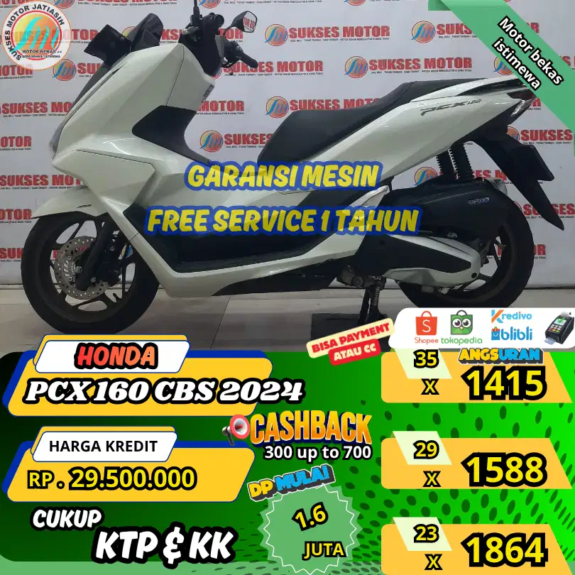 HONDA PCX 160 CBS 2024 PROMO PAMERAN SUKSES SYRTKTP&KK(SUKSESMOTOR)