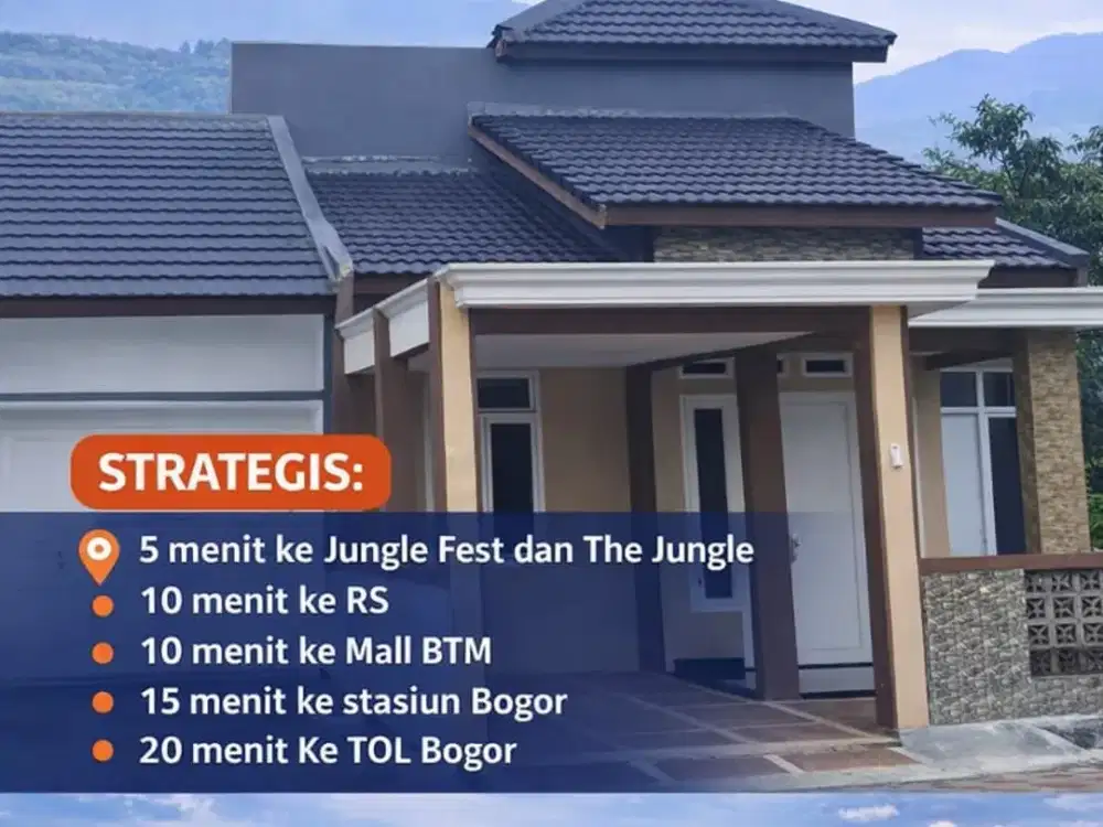 RUMAH DENGAN VIEW GUNUNG SALAK DAN SUASANA ASRI, HARGA TERMURAH DI KOTA BOGOR