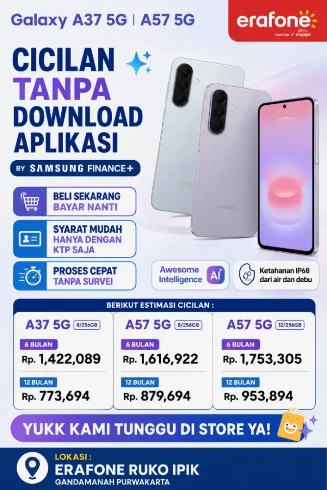 Samsung Galaxy A57 5G adaaa cashback upto 1jutaaa
