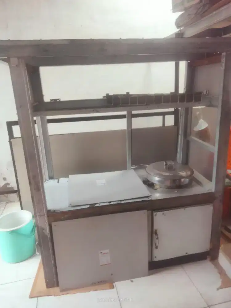 JUAL CEPAT GEROBAK GORENGAN KOKOH SIAP PAKAI