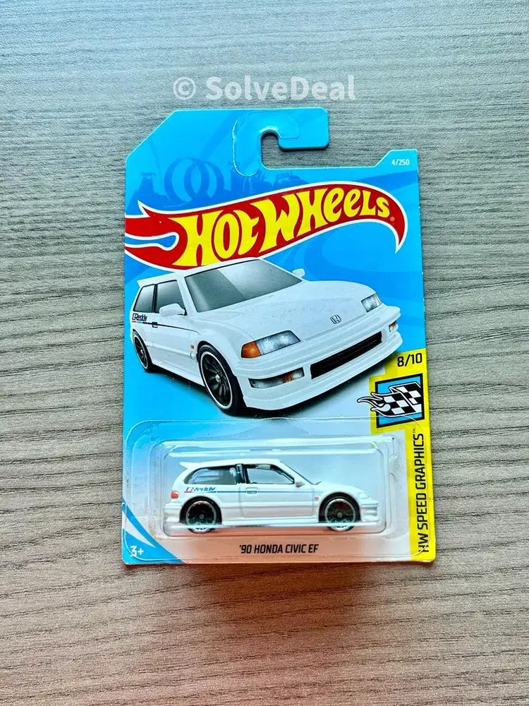 Hot Wheels 90 Honda Civic EF 2019 White Koleksi Hotwheels