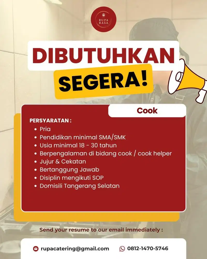 LOWONGAN KERJA COOK BSD