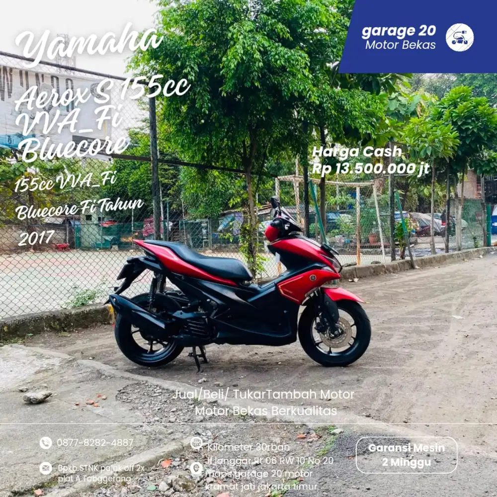 Yamaha Aerox Old 155cc VVA_Fi Bluecore Tahun 2017
