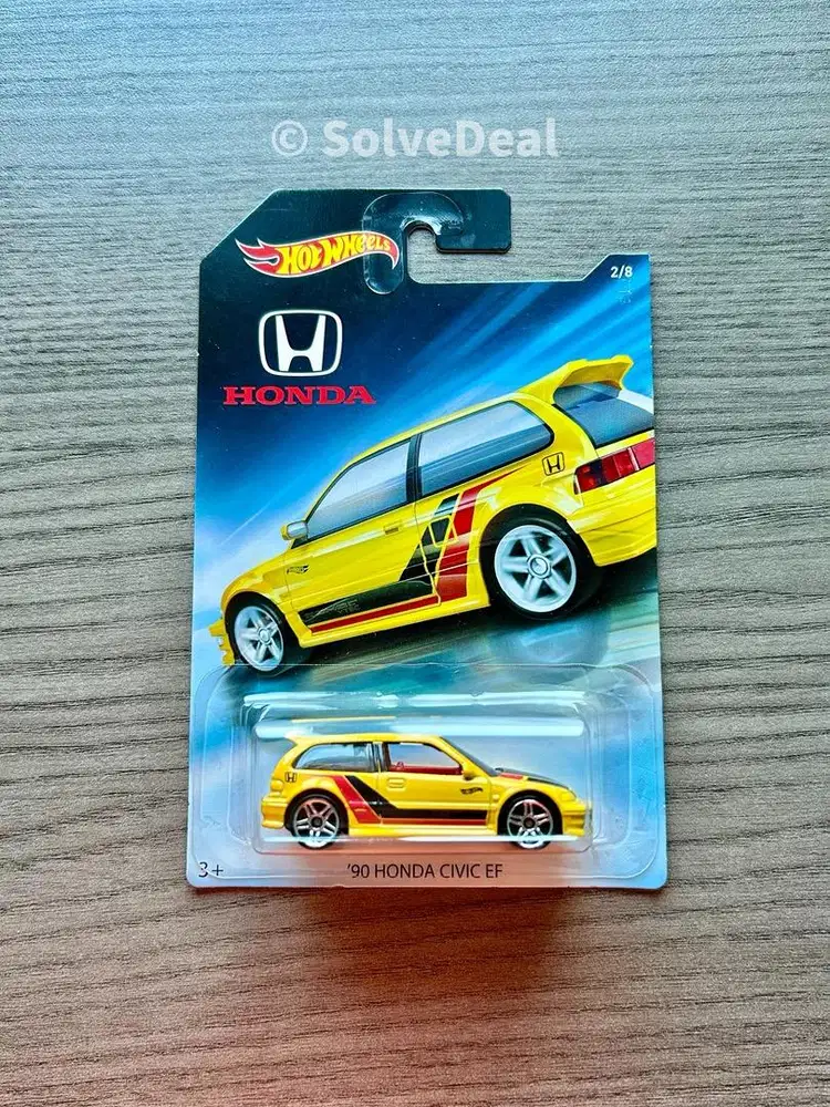 Hot Wheels Honda 70th Anniversary 90 Honda Civic EF 2018 Yellow