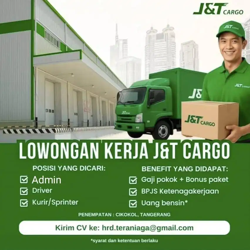 LOWONGAN KERJA CIKOKOL JNT CARGO