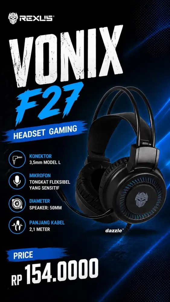 Headset gaming rexus F27