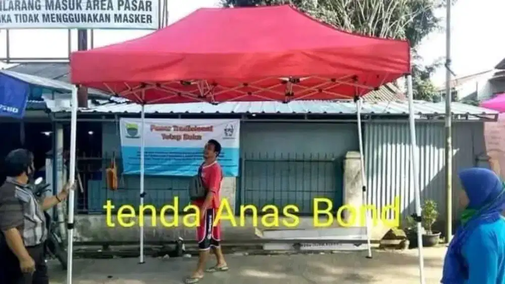 Atap tenda lipat Matic 3 x 3 m