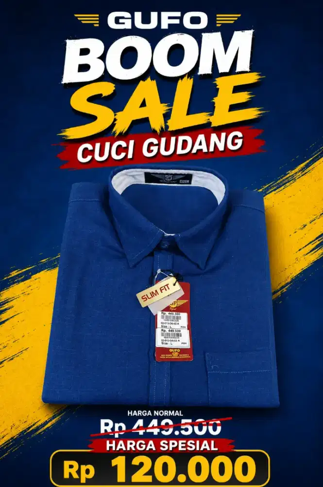 Kemeja Gufo Original Lengan Panjang Harga Gudang Warna 1