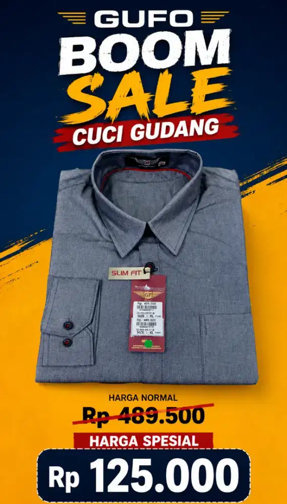 Kemeja Lengan Panjang Gufo Original Harga Gudang Warna 4